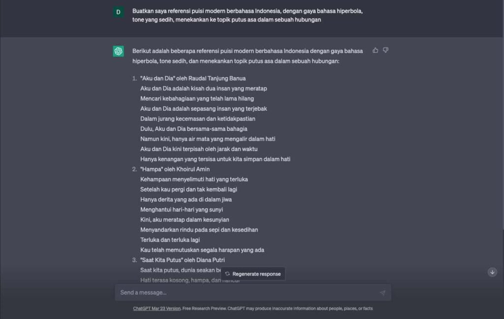 contoh penerapan Generative AI