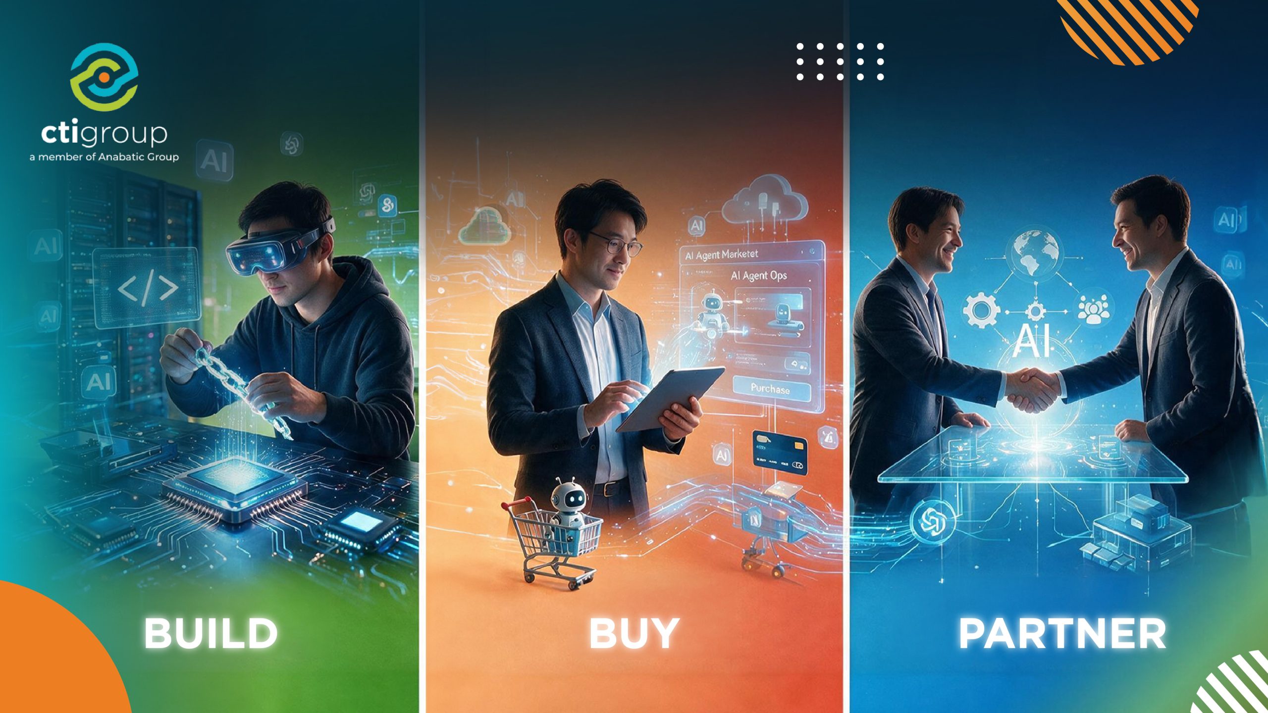 Cara memilih strategi AI Agent buy vs build vs partner CTI Group